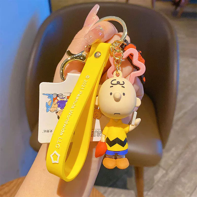Peanuts Charlie Brown Snoopy Woodstock Keychain