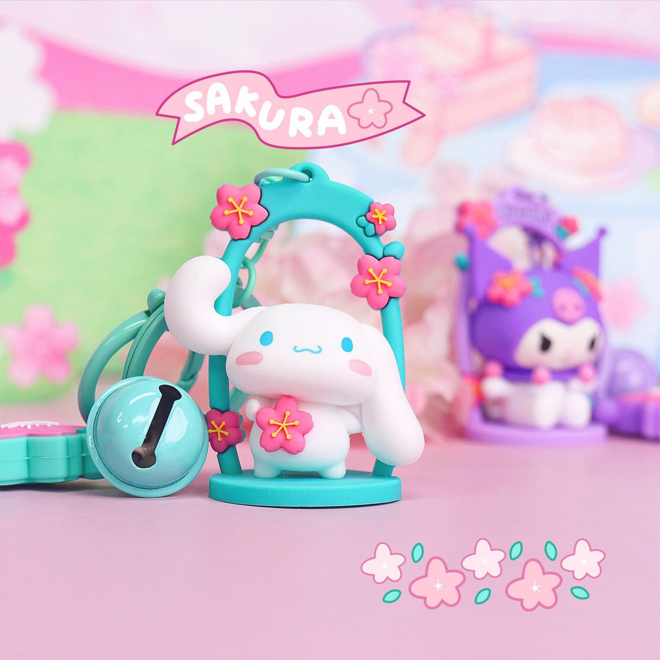 Sanrio sakura swing cute keychain