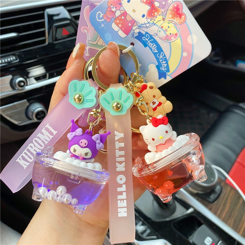 Sanrio bubble bath series cute keychains